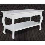 vidaXL Măsuță de cafea cu 2 niveluri, MDF, alb vidaXL Măsuță de cafea cu 2 niveluri, MDF, alb