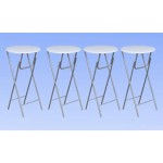 vidaXL Mese de bar, 4 buc., cu blat din MDF, alb vidaXL Mese de bar, 4 buc., cu blat din MDF, alb