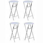 vidaXL Mese de bar, 4 buc., cu blat din MDF, alb vidaXL Mese de bar, 4 buc., cu blat din MDF, alb