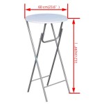 vidaXL Mese de bar, 4 buc., cu blat din MDF, alb vidaXL Mese de bar, 4 buc., cu blat din MDF, alb