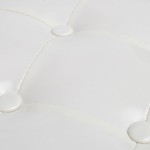 vidaXL Fotoliu cu taburet, alb, piele ecologică