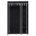vidaXL Dulap de haine pliabil, negru, 110 x 45 x 175 cm vidaXL Dulap de haine pliabil, negru, 110 x 45 x 175 cm
