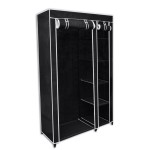 vidaXL Dulap de haine pliabil, negru, 110 x 45 x 175 cm vidaXL Dulap de haine pliabil, negru, 110 x 45 x 175 cm