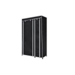 vidaXL Dulap de haine pliabil, negru, 110 x 45 x 175 cm vidaXL Dulap de haine pliabil, negru, 110 x 45 x 175 cm