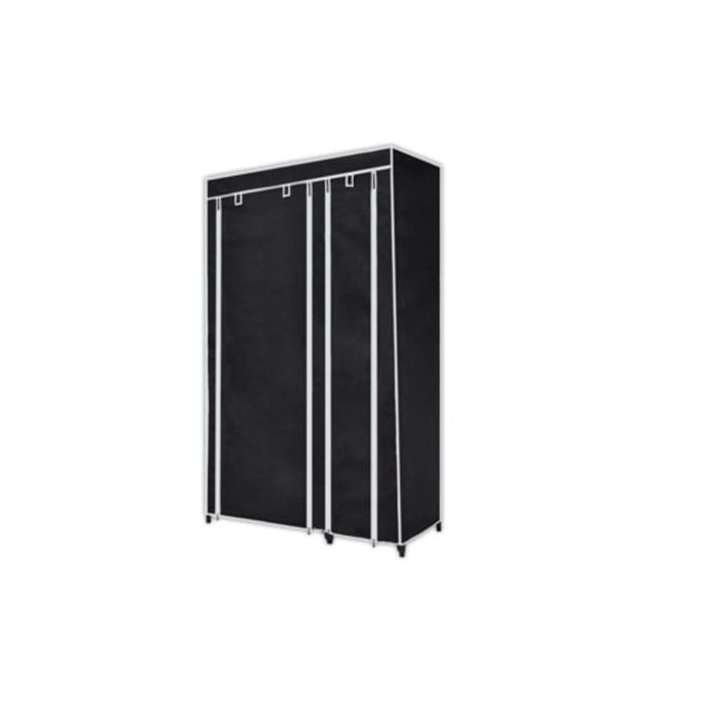vidaXL Dulapuri de haine, 2 buc., material textil,  negru