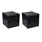 vidaXL Scaune cub, negru vidaXL Scaune cub, negru