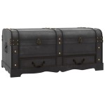 vidaXL Cufăr vintage mare, negru, lemn vidaXL Cufăr vintage mare, negru, lemn