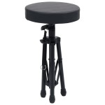 vidaXL Taburet reglabil pentru tobe, negru, rotund vidaXL Taburet reglabil pentru tobe, negru, rotund