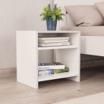 vidaXL Noptiere, 2 buc., alb, 40x30x40 cm, lemn prelucrat