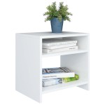vidaXL Noptiere, 2 buc., alb, 40x30x40 cm, lemn prelucrat