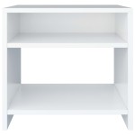 vidaXL Noptiere, 2 buc., alb, 40x30x40 cm, lemn prelucrat
