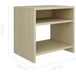 vidaXL Noptieră, stejar sonoma, 40x30x40 cm, lemn prelucrat vidaXL Noptieră, stejar sonoma, 40x30x40 cm, lemn prelucrat