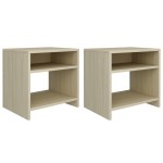 vidaXL Noptiere, 2 buc., stejar sonoma, 40x30x40 cm, lemn prelucrat