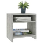 vidaXL Noptiere, 2 buc., gri beton, 40x30x40 cm, lemn prelucrat