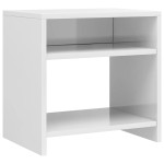vidaXL Noptiere, 2 buc., alb extralucios, 40x30x40 cm, lemn prelucrat vidaXL Noptiere, 2 buc., alb extralucios, 40x30x40 cm, lemn prelucrat