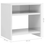 vidaXL Noptiere, 2 buc., alb extralucios, 40x30x40 cm, lemn prelucrat vidaXL Noptiere, 2 buc., alb extralucios, 40x30x40 cm, lemn prelucrat