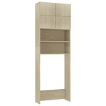 vidaXL Dulap mașina spălat stejar sonoma 64x25,5x190 cm lemn preucrat