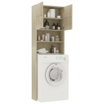 vidaXL Dulap mașina spălat stejar sonoma 64x25,5x190 cm lemn preucrat