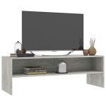 vidaXL Comodă TV, gri beton, 120 x 40 x 40 cm, lemn prelucrat vidaXL Comodă TV, gri beton, 120 x 40 x 40 cm, lemn prelucrat