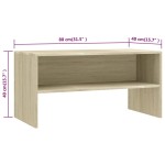 vidaXL Dulap TV, stejar sonoma, 80x40x40 cm, lemn prelucrat vidaXL Dulap TV, stejar sonoma, 80x40x40 cm, lemn prelucrat