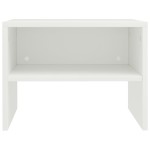 vidaXL Noptiere, 2 buc., alb, 40x30x30 cm, lemn prelucrat