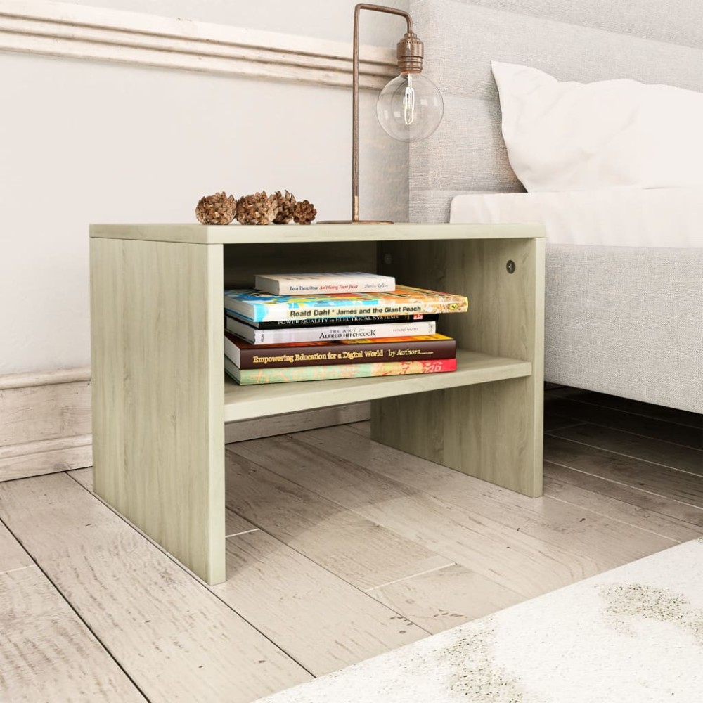 vidaXL Noptiere, 2 buc., stejar sonoma, 40x30x30 cm, lemn prelucrat
