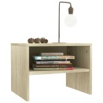 vidaXL Noptiere, 2 buc., stejar sonoma, 40x30x30 cm, lemn prelucrat