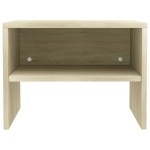 vidaXL Noptiere, 2 buc., stejar sonoma, 40x30x30 cm, lemn prelucrat
