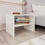 vidaXL Noptiere, 2 buc., alb extralucios, 40x30x30 cm, lemn prelucrat vidaXL Noptiere, 2 buc., alb extralucios, 40x30x30 cm, lemn prelucrat