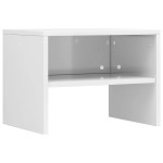 vidaXL Noptiere, 2 buc., alb extralucios, 40x30x30 cm, lemn prelucrat vidaXL Noptiere, 2 buc., alb extralucios, 40x30x30 cm, lemn prelucrat