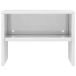 vidaXL Noptiere, 2 buc., alb extralucios, 40x30x30 cm, lemn prelucrat vidaXL Noptiere, 2 buc., alb extralucios, 40x30x30 cm, lemn prelucrat