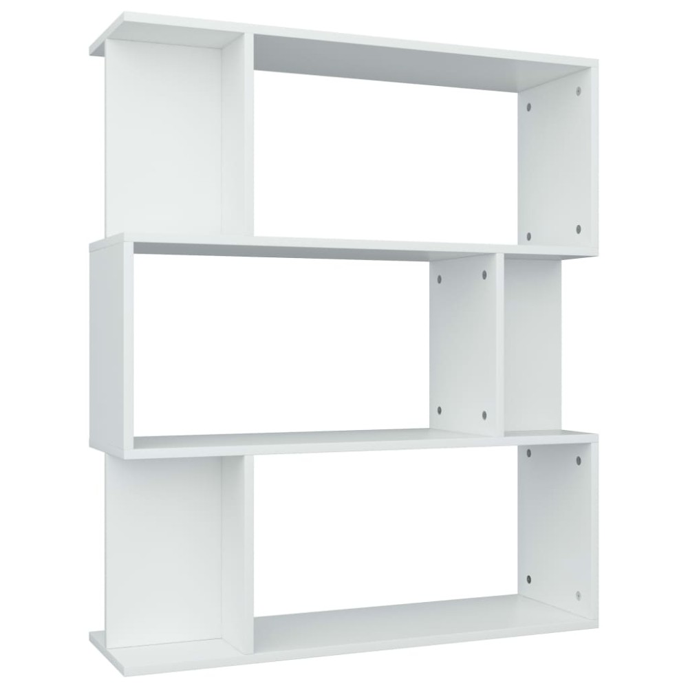 vidaXL Bibliotecă/Separator cameră, alb, 80x24x96 cm, lemn prelucrat