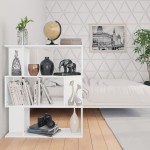 vidaXL Bibliotecă/Separator cameră, alb, 80x24x96 cm, lemn prelucrat vidaXL Bibliotecă/Separator cameră, alb, 80x24x96 cm, lemn prelucrat