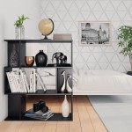 vidaXL Bibliotecă/Separator cameră, negru, 80x24x96 cm, lemn prelucrat