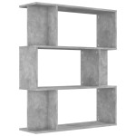 vidaXL Bibliotecă/Separator, gri beton, 80x24x96 cm, lemn prelucrat vidaXL Bibliotecă/Separator, gri beton, 80x24x96 cm, lemn prelucrat