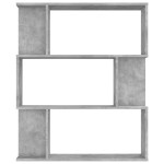 vidaXL Bibliotecă/Separator, gri beton, 80x24x96 cm, lemn prelucrat vidaXL Bibliotecă/Separator, gri beton, 80x24x96 cm, lemn prelucrat