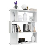 vidaXL Bibliotecă/Separator cameră, alb extralucios, 80x24x96 cm, PAL