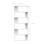 vidaXL Bibliotecă/Separator cameră, alb, 80x24x192 cm, lemn prelucrat vidaXL Bibliotecă/Separator cameră, alb, 80x24x192 cm, lemn prelucrat