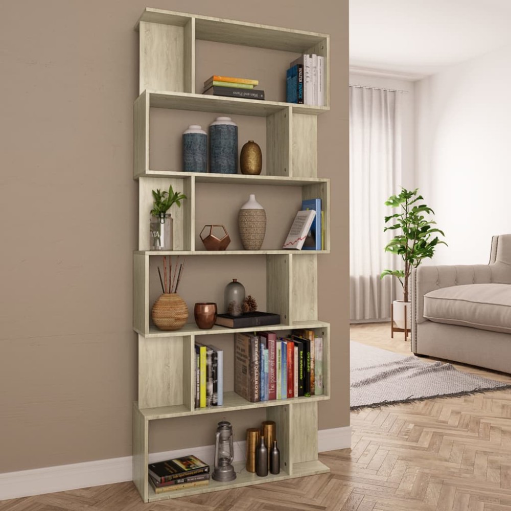vidaXL Bibliotecă/Separator, stejar sonoma 80x24x192 cm lemn prelucrat