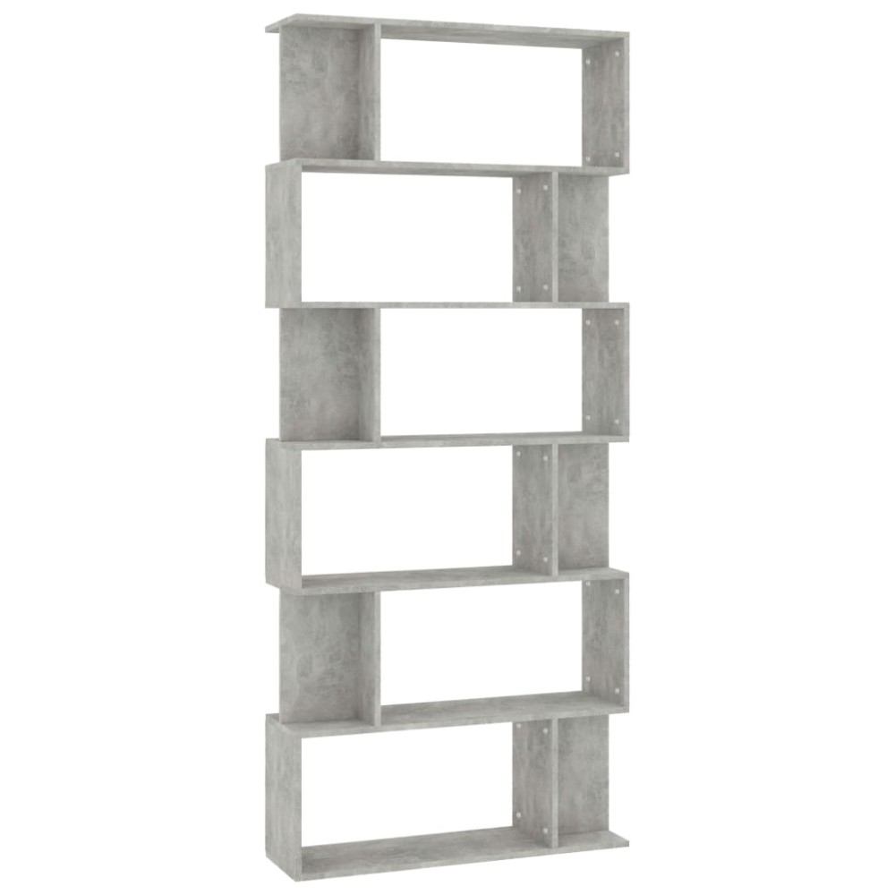 vidaXL Bibliotecă/Separator, gri beton, 80x24x192 cm, lemn prelucrat