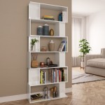 vidaXL Bibliotecă/Separator cameră, alb extralucios, 80x24x192 cm, PAL