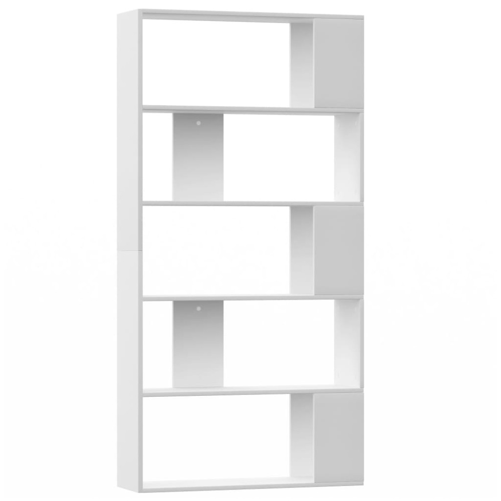 vidaXL Bibliotecă/Separator cameră, alb, 80x24x159 cm, lemn prelucrat
