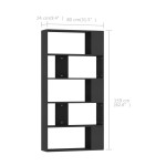 vidaXL Bibliotecă/Separator cameră negru, 80x24x159 cm, lemn prelucrat vidaXL Bibliotecă/Separator cameră negru, 80x24x159 cm, lemn prelucrat