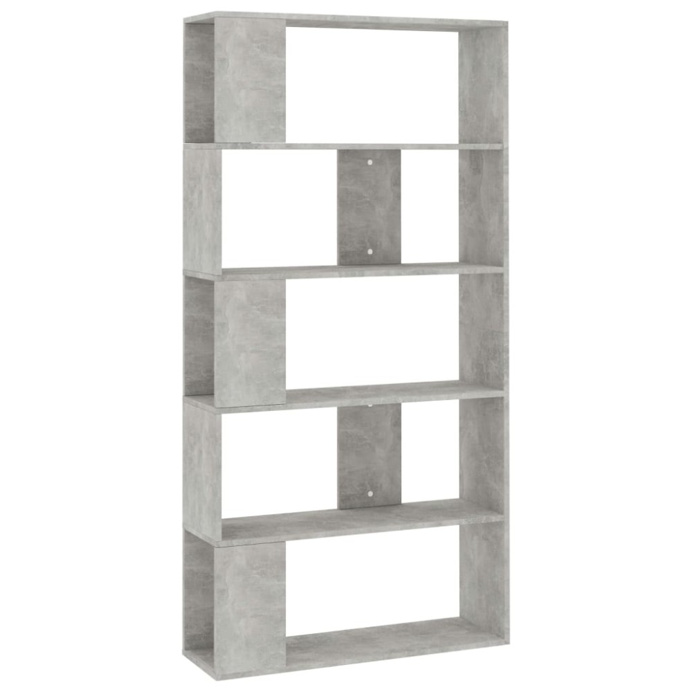 vidaXL Bibliotecă/Separator, gri beton, 80x24x159 cm, lemn prelucrat