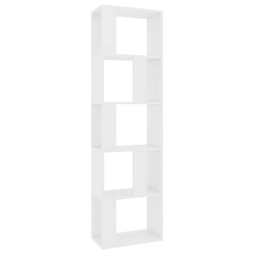 vidaXL Bibliotecă/Separator cameră, alb, 45x24x159 cm, lemn prelucrat