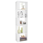 vidaXL Bibliotecă/Separator cameră, alb, 45x24x159 cm, lemn prelucrat vidaXL Bibliotecă/Separator cameră, alb, 45x24x159 cm, lemn prelucrat