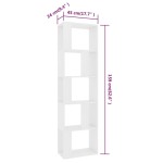 vidaXL Bibliotecă/Separator cameră, alb, 45x24x159 cm, lemn prelucrat vidaXL Bibliotecă/Separator cameră, alb, 45x24x159 cm, lemn prelucrat