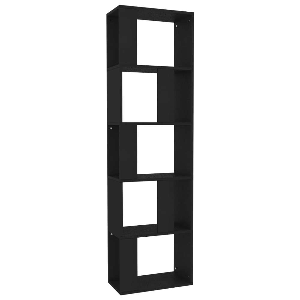 vidaXL Bibliotecă/Separator cameră negru, 45x24x159 cm, lemn prelucrat