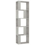 vidaXL Bibliotecă/Separator, gri beton, 45x24x159 cm, lemn prelucrat vidaXL Bibliotecă/Separator, gri beton, 45x24x159 cm, lemn prelucrat