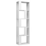 vidaXL Bibliotecă/Separator alb extralucios 45x24x159cm lemn prelucrat